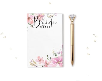 Bride Notes Notepad + Pen - Bride to Be Gift - Bridal Shower Gift - Engagement Gift - Gift for Bride - Wedding Planning Gift - Bride Gift