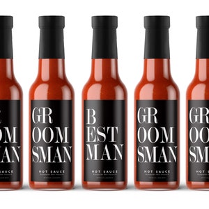 Groomsmen Gift Hot Sauce Wedding Party Gift Best Man Will You Be My Groomsman Thank you Best Man Groomsman Hot Sauce Gift Classic