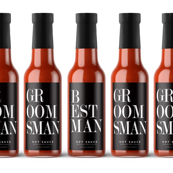 Groomsmen Gift - Hot Sauce - Wedding Party Gift - Best Man - Will You Be My Groomsman? - Thank you Best Man - Groomsman - Hot Sauce Gift