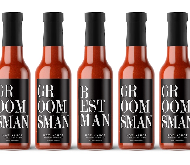 Groomsmen Gift Hot Sauce Wedding Party Gift Best Man Will You Be My Groomsman Thank you Best Man Groomsman Hot Sauce Gift Classic