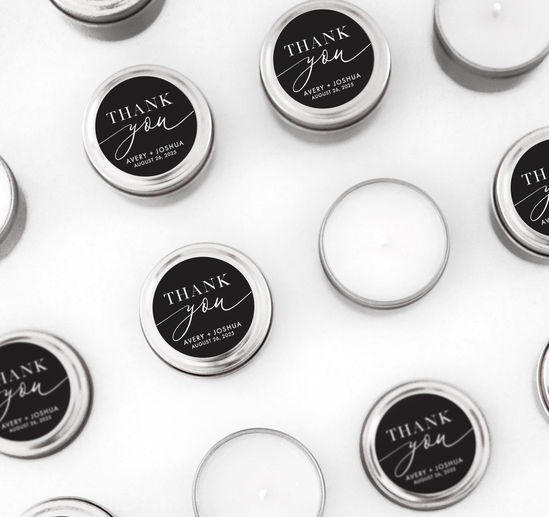 Thank You Candles - Wedding Favors for Guests Bulk Candles - Custom ...
