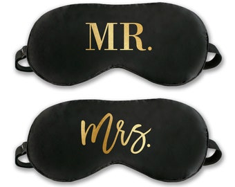 Mr and Mrs Sleep Mask - Gift for Couple - Wedding Gift - Bride to Be Gift - Bridal Shower - Gift for Bride - Bride Gift Ideas - Bridal gift