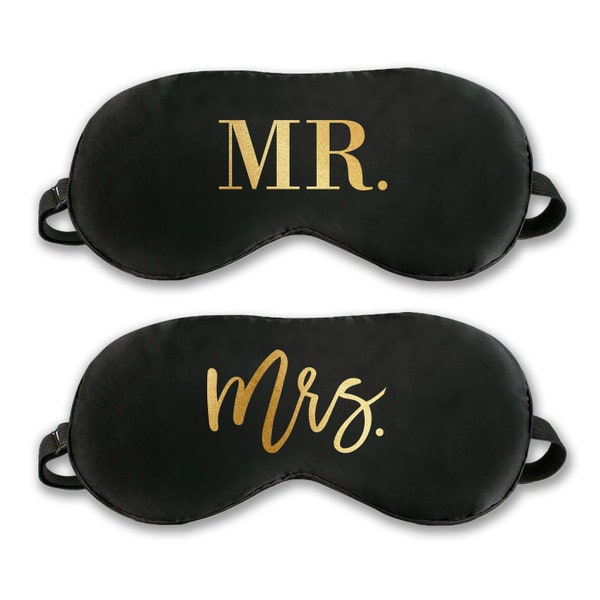 Mr and Mrs Sleep Mask - Gift for Couple - Wedding Gift - Bride to Be Gift - Bridal Shower - Gift for Bride - Bride Gift Ideas - Bridal gift