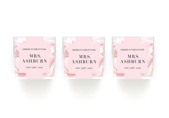 Wedding Shower Favors - Baby Shower Favors - Wedding Favor Boxes - Favor Boxes - Personalized Favor Boxes - Clear Candy Cube - SET OF 10