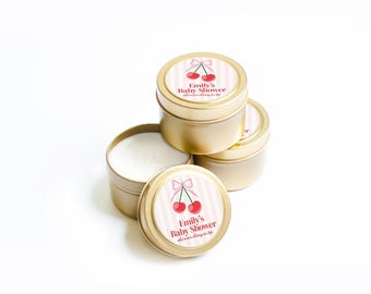 Cherry On Top - BULK Baby Shower Favors Bulk - Custom Candle Favors - Cherry Theme Favors - Party Favors - BULK Candles - Cherry Birthday