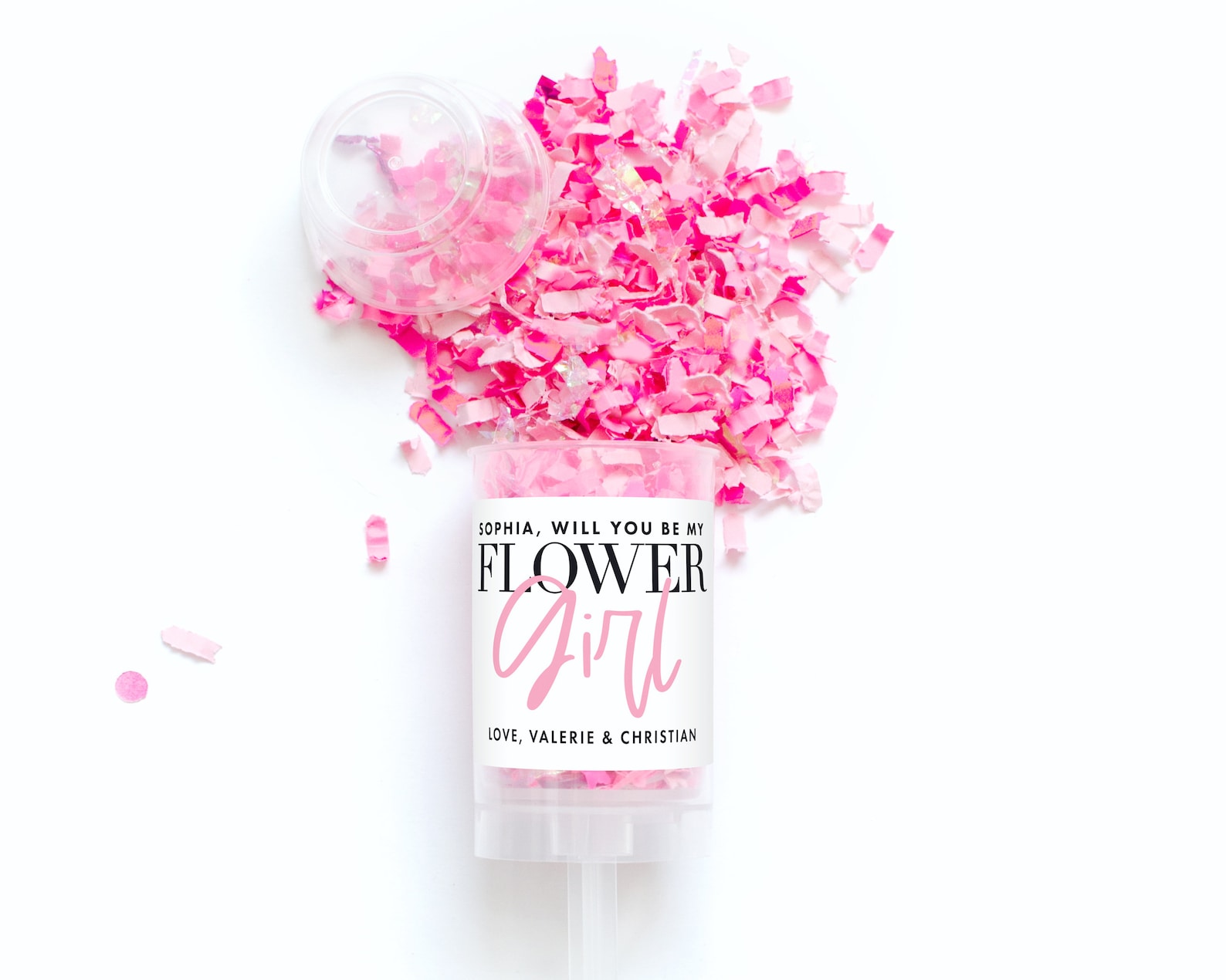 Flower Girl Confetti Popper Confetti Push Pop Flower Girl Etsy