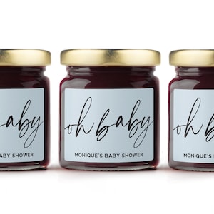 Oh Baby Jam Jar - Baby Shower Favors - Blueberry Jam Shower - Favors for Guests - Shower Favor - Baby Sprinkle Favor - New Baby Arriving