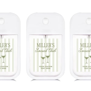 three identical spray bottles with a label that reads "Miller's Social Club".