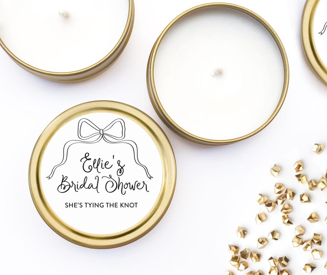 Bridal Shower Favors for Guests BULK - Custom Candle Favors - Ribbon ...