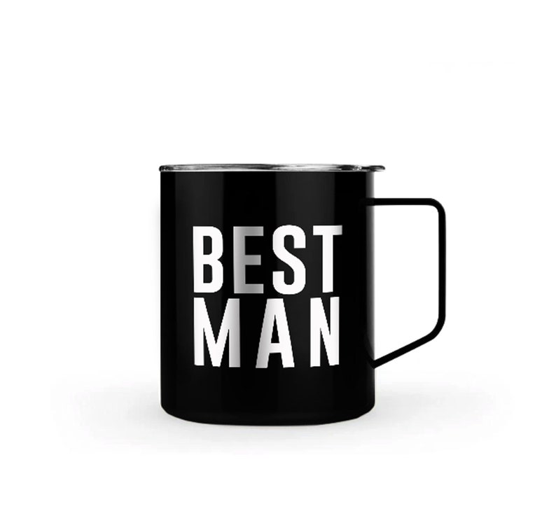 Groomsman Stainless Steel Mug Best Man Gift Idea Best Man Gift Asking Groomsman Groomsman Ask Gift Usher Gift White Confetti Box image 3