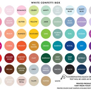 a color chart of different shades of paint