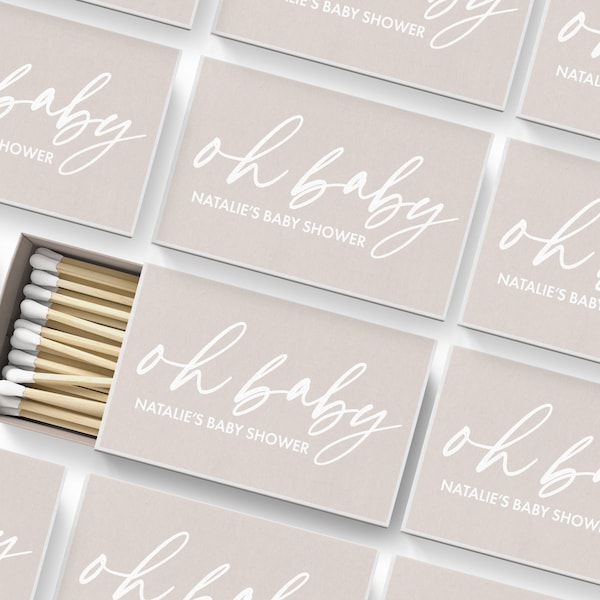 Custom Matchbooks Baby Shower Etsy
