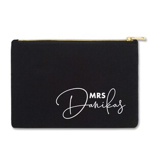 Bride Personalized MakeUp Bag - Bridal Shower Bag - Customized MakeUp Bag - Bride Make Up Bag - Mrs Bag For Bride - Gift Idea for Bride image 2