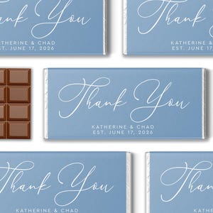 BULK Wedding Candy Bar WRAPPER ONLY - Thank You Wedding Favor - Candy Bar Favors - Chocolate Candy Bar Wrappers - Wedding Candy Bar Wrapper