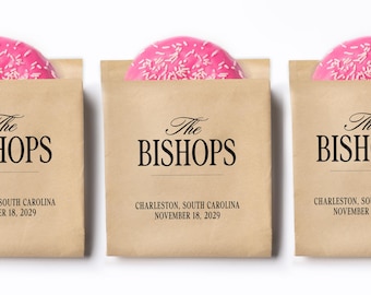 Club Aesthetic Treat Bags | Kraft Treat Favor Bags | Country Club | Personalized Bridal Shower Favors | Wedding Treat Bags