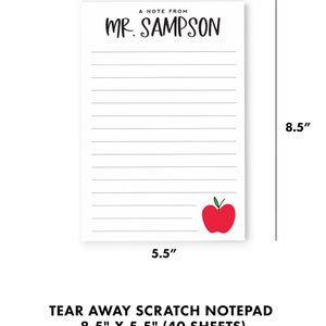 Teacher Notepad - Teacher Gift Idea - Teacher Appreciation Week ...