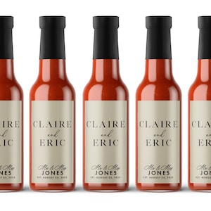 BULK Wedding Favor - Full Size Bottle - Love On Fire Hot Sauce - Custom Wedding Shower Favors - Wedding Favors - Hot Sauce Favor