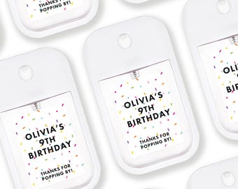 Girl Birthday Party Favor - Girls Hand Sanitizer - Sprinkle Birthday Favor - Affordable Birthday Favor - Tween Birthday Favor