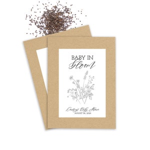 Wildflower Seed Favors - Bulk Baby Shower Favors - Baby Shower Affordable Favor -  Sustainable Favors - Bee Friendly Seed Packet Favors