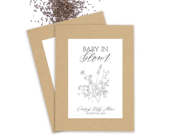 Wildflower Seed Favors - Bulk Baby Shower Favors - Baby Shower Affordable Favor -  Sustainable Favors - Bee Friendly Seed Packet Favors