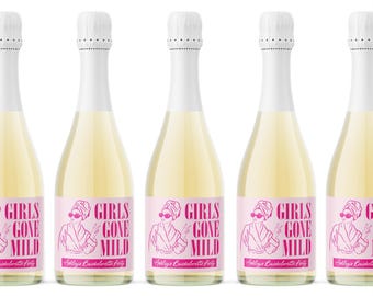 Bachelorette Party Mini Champagne Labels - Girls Gone Mild Stickers - Bachelorette Party Wine Champagne Bottle Labels - Custom Wine Labels