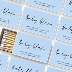 Baby Shower Matches SET OF 50 - Custom Matches  Baby Shower Favors - Shower Favors - Custom Party Favors - Baby Shower Favor ideas