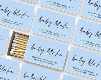 Baby Shower Matches SET OF 50 - Custom Matches  Baby Shower Favors - Shower Favors - Custom Party Favors - Baby Shower Favor ideas