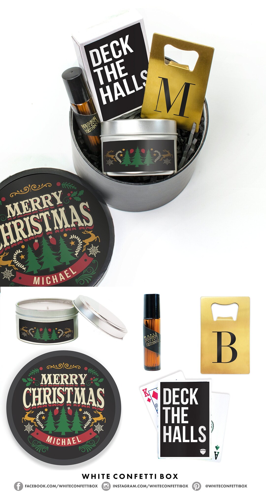 Guy Christmas Gift Set Mini Box Holiday Gift Box for Him Christmas Gift