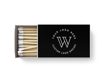 BULK Custom Logo Matches SET OF 50 - Custom Matches - Custom Party Favors -  Branded Corporate Gifts - Branded Marketing - Marketing Swag