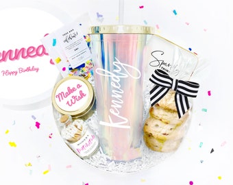 Birthday Gift Box - Birthday Gifts For Her - White Confetti - Happy Birthday - Birthday Gift - Birthday Box - Birthday for Her - Custom Gift
