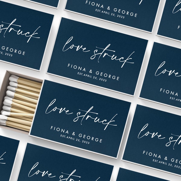 Custom Wedding Matches SET OF 50 - Custom Matches - Love On Fire - Wedding Favors - Shower Favors - Custom Party Favors - Wedding Favor Idea