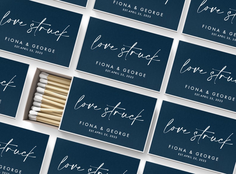 BULK Wedding Matches SET OF 50 Custom Matches Love on Fire Etsy