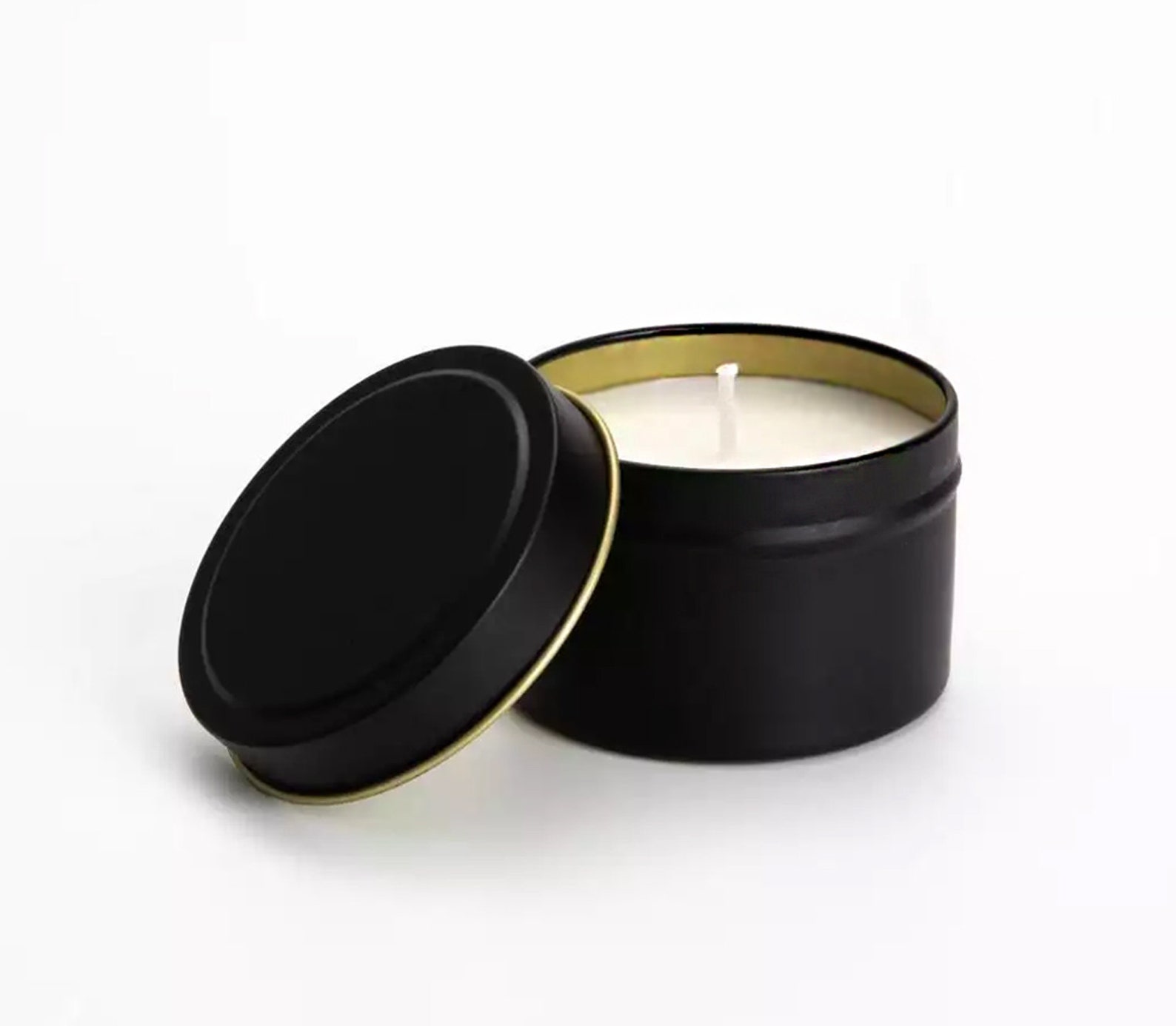 SALE BULK Party Favors  BULK Candles  Black Candle Tin  Hand Poured Candle Favor  Baby Shower Favors  Wedding Shower Favor  Candles