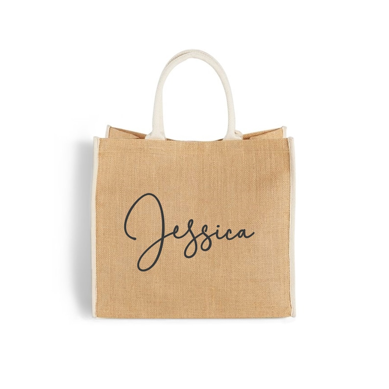 Personalized Burlap Bag Burlap Bachelorette Bag White Etsy