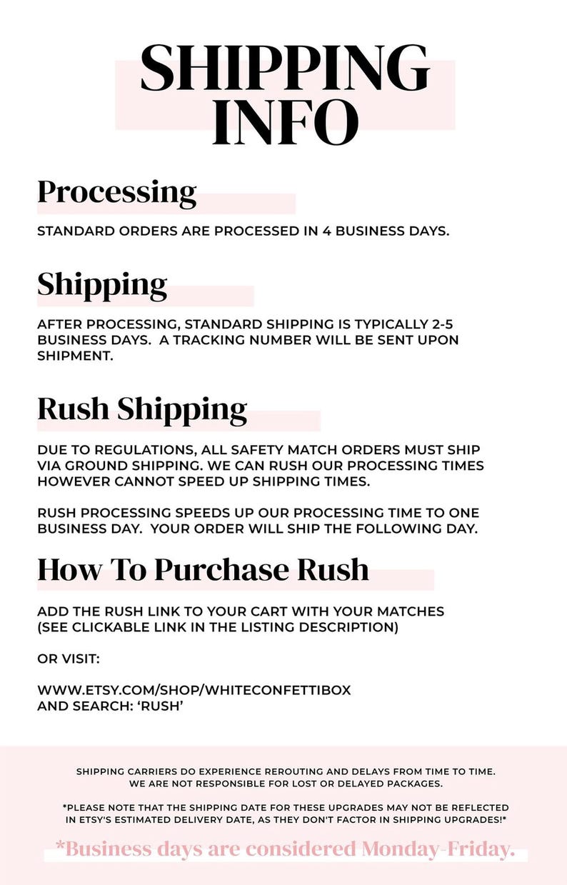 Shipping Info