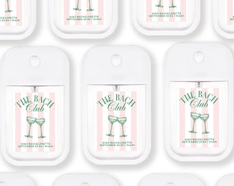 The Bach Club Bachelorette Hand Sanitizer - Card Style Hand Sanitizer Favors - Beach Bachelorette Favors - Bachelorette Favor
