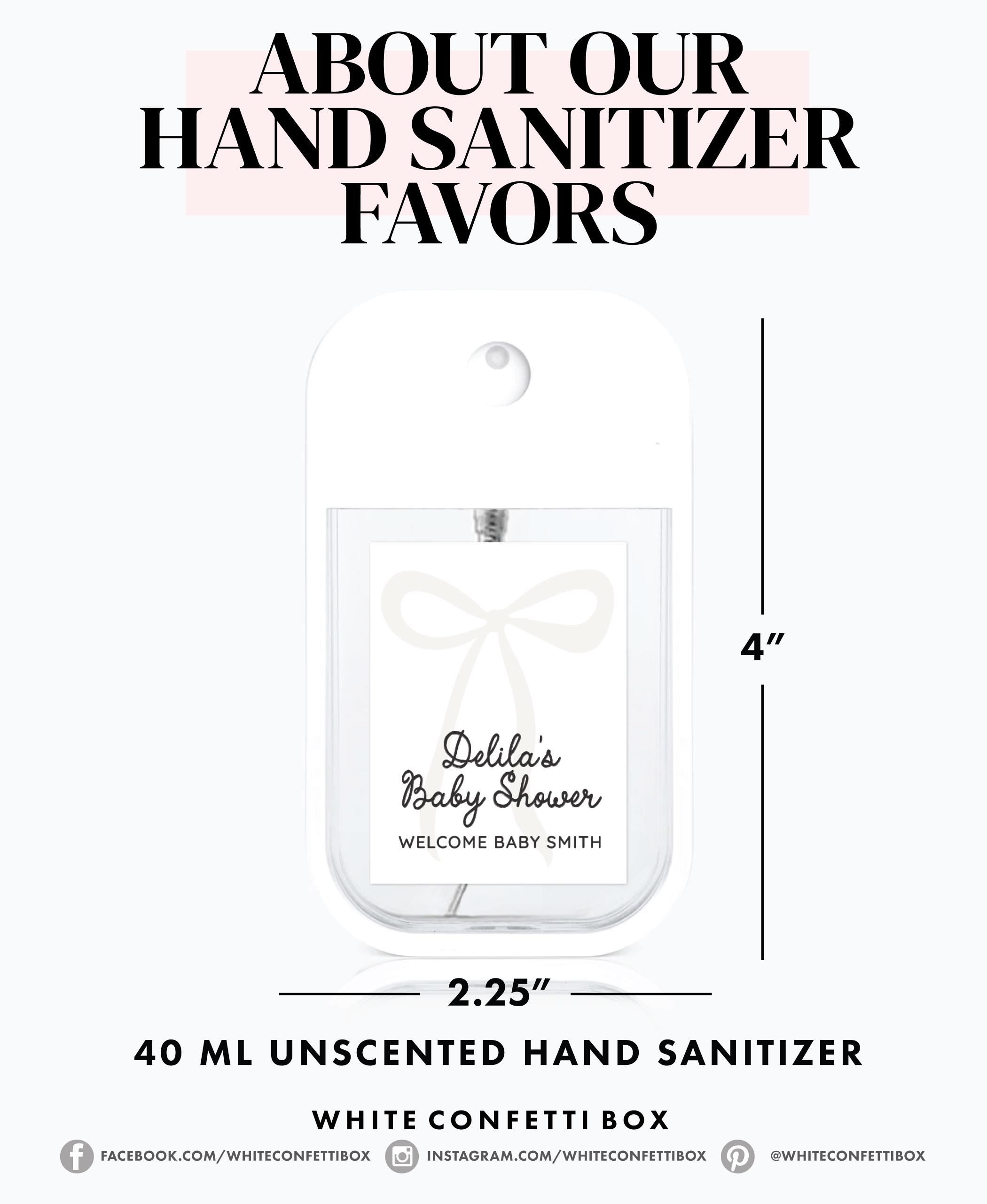 Schleife Brautparty Handdesinfektionsmittel Gefälligkeiten - Individuelle Dusche Gefälligkeiten - Kokette Schleife Brautparty Gefälligkeiten - Trendy Brautparty - Schleife Thema Dusche
