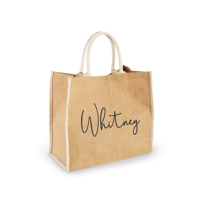 Personalized Burlap Bag Burlap Bachelorette Bag White Etsy