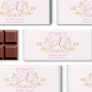 Chocolate Bar Baby Shower WRAPPERS ONLY - Custom Baby Shower Favors - Candy Bar - Baby Boy Shower Favor - Blue or Pink - Candy Bar Favor