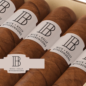 BULK Custom Cigar Label  - Custom Wedding Cigar Labels - Wedding Cigar Bar Favors - Cigar Labels - Custom Wedding Favors - Wedding Favors