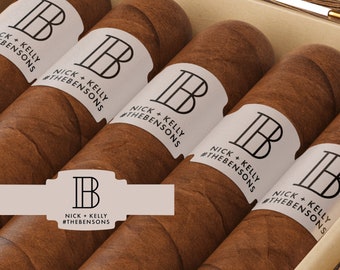 BULK Custom Cigar Label  - Custom Wedding Cigar Labels - Wedding Cigar Bar Favors - Cigar Labels - Custom Wedding Favors - Wedding Favors
