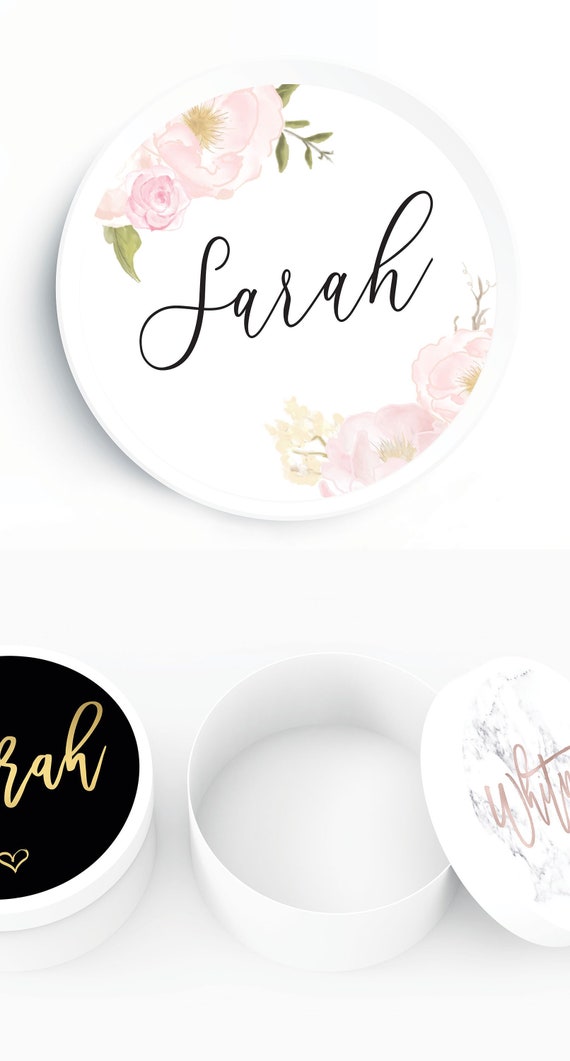 Custom Bridesmaid Gift Box White Confetti Box Round White Hat Box Custom Gift Box All Occasion Gift Box Custom Design Gift Box