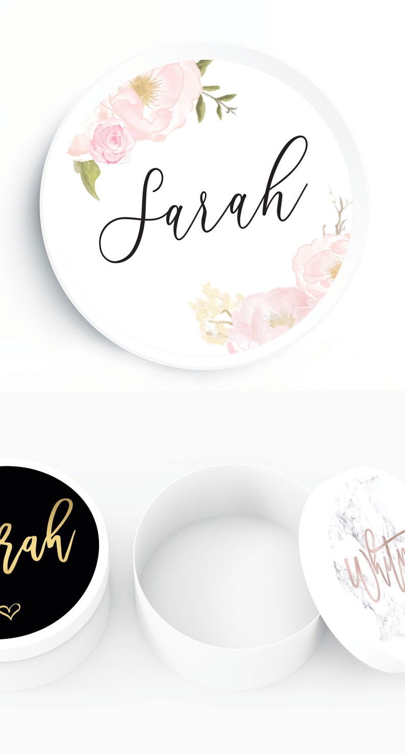 Custom Bridesmaid Gift Box White Confetti Box Round White Hat Box Custom Gift Box All Occasion Gift Box Custom Design Gift Box
