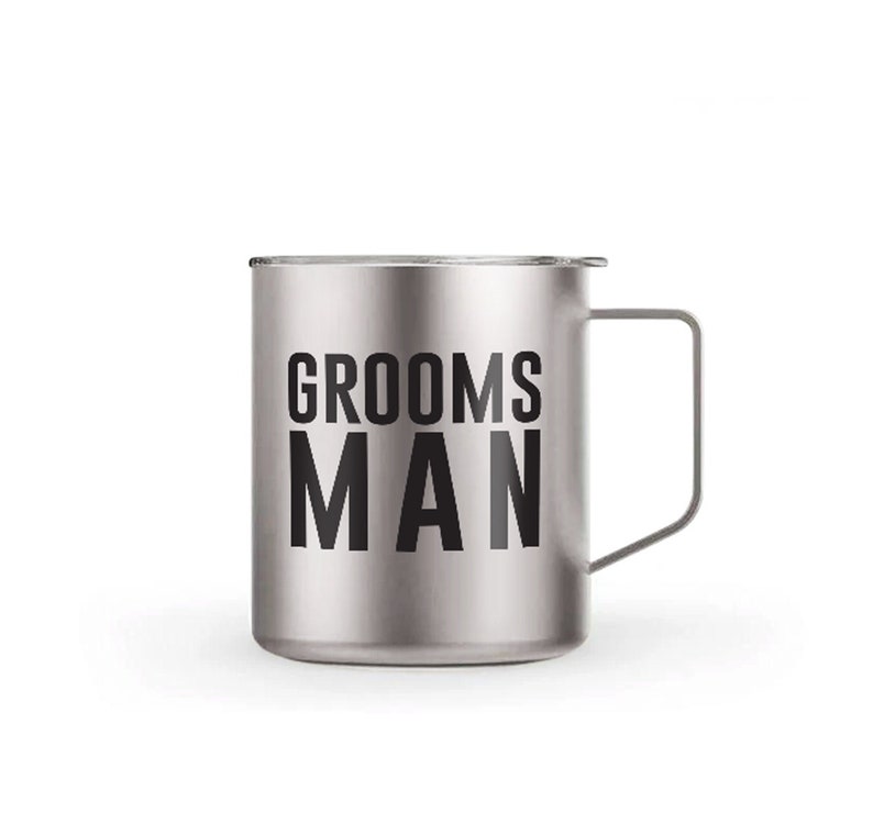 Groomsman Stainless Steel Mug Best Man Gift Idea Best Man Gift Asking Groomsman Groomsman Ask Gift Usher Gift White Confetti Box image 2