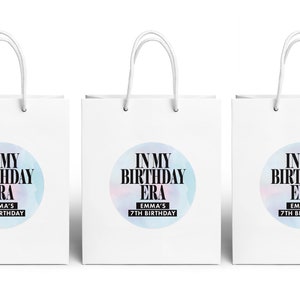 Birthday Era Favor Gift Bags - SET OF 10 - Era&#39;s Party Favor Bags - Double Digits Era Party Favors - Era Party Favor - Girl Trendy Birthday