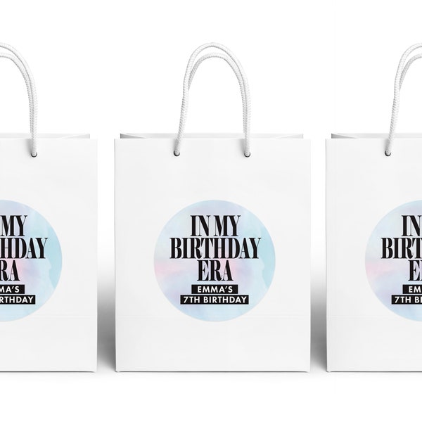 Birthday Era Favor Gift Bags - SET OF 10 - Era's Party Favor Bags - Double Digits Era Party Favors