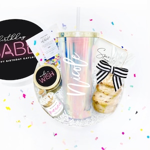 Birthday Gift Box - Birthday Gifts For Her - White Confetti - Happy Birthday - Birthday Gift - Birthday Box - Birthday for Her - Custom Gift