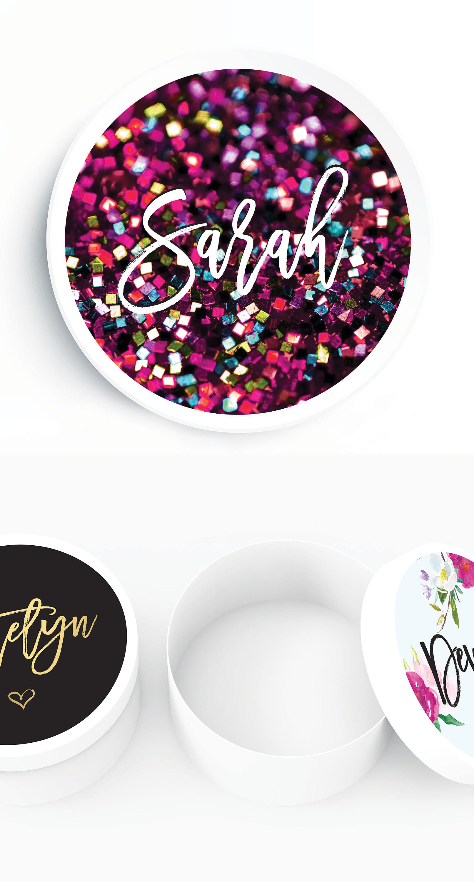 Custom Gift Box White Confetti Box Round White Hat Box Etsy