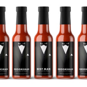 Groomsmen Gift - Hot Sauce - Wedding Party Gift - Best Man - Will You Be My Groomsman? - Thank you Best Man - Groomsman - Hot Sauce Gift
