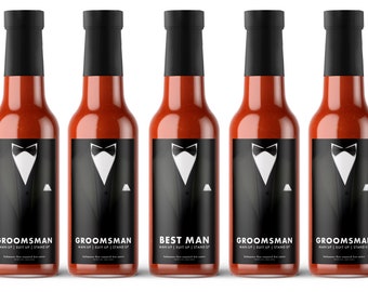 Groomsmen Gift - Hot Sauce - Wedding Party Gift - Best Man - Will You Be My Groomsman? - Thank you Best Man - Groomsman - Hot Sauce Gift